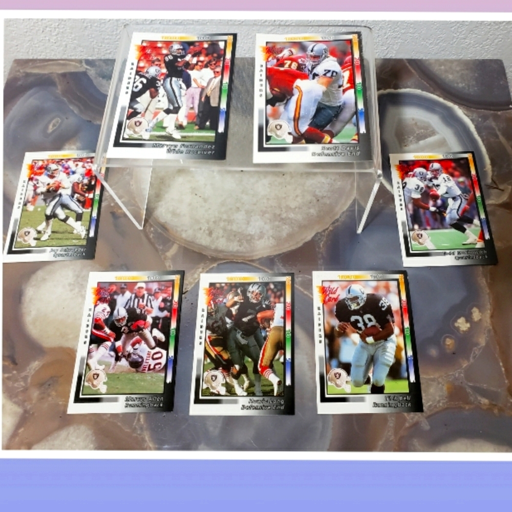 🏈Set of 7 Raiders football cards🏈